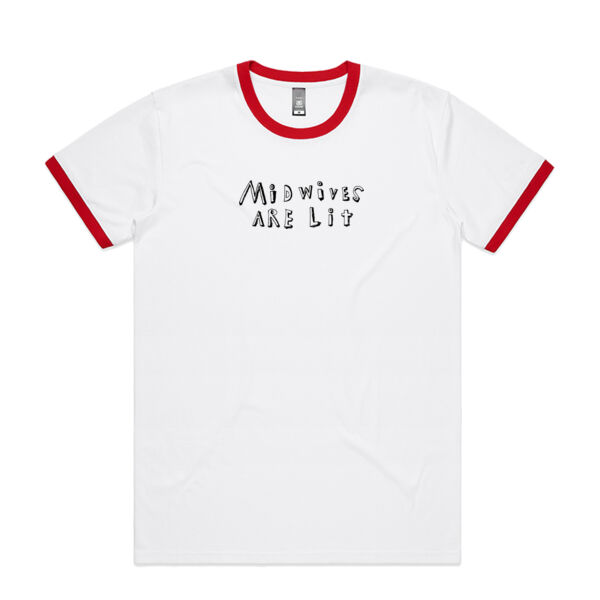 Midwives Are Lit Ringer Tee Thumbnail